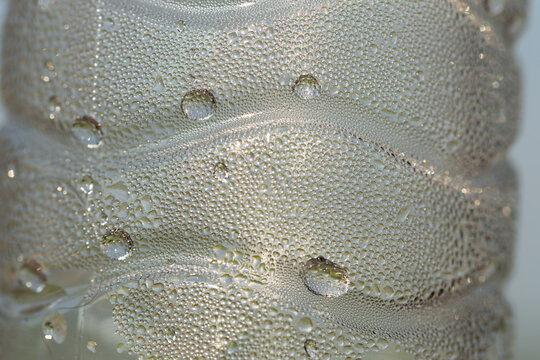 water drops on a bottle 