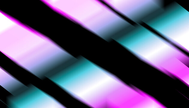 Fond abstrait futuriste rayures diagonales n&eacute;on rose bleu et noir