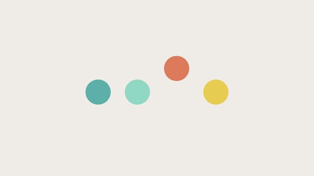 Four colorful loading dots bouncing in sequence