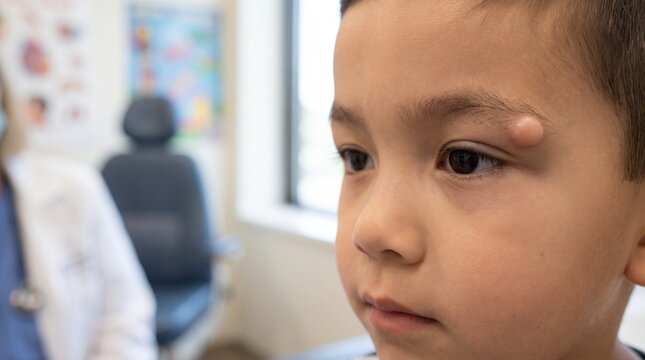 Pediatric Dermoid Cyst Near the Outer Eyebrow