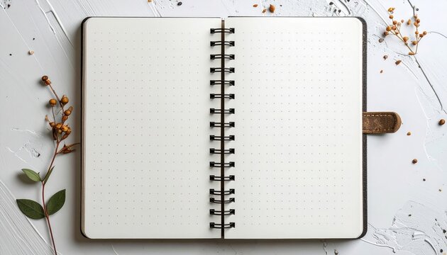 White dotted paper template for journaling and planning
