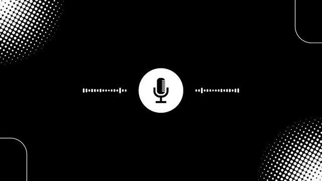 Black & White Modern Podcast Talk Video
