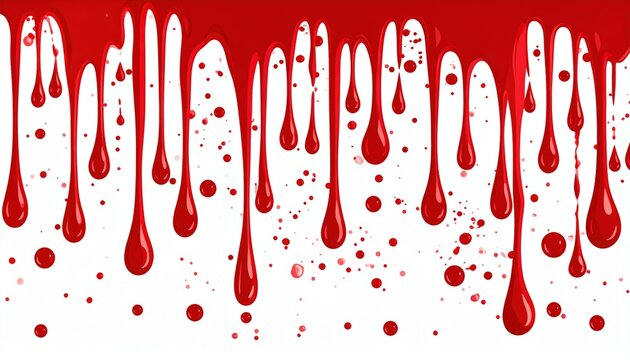 Dark red dripping blood texture with splattered droplets