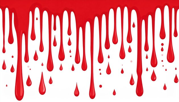 Dark red dripping blood texture with splattered droplets