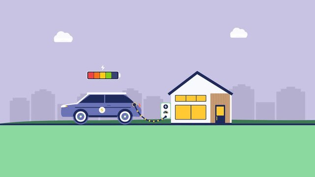 Bidirectional electric vehicle charging system powering smart home and grid