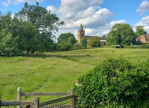 Rural scene in the village of Milton Malsor, Northampton, U.K.
