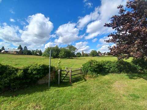 Rural scene in the village of Milton Malsor, Northampton, U.K.