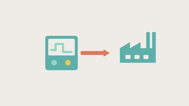 Unauthorized control signal sent toward an industrial factory