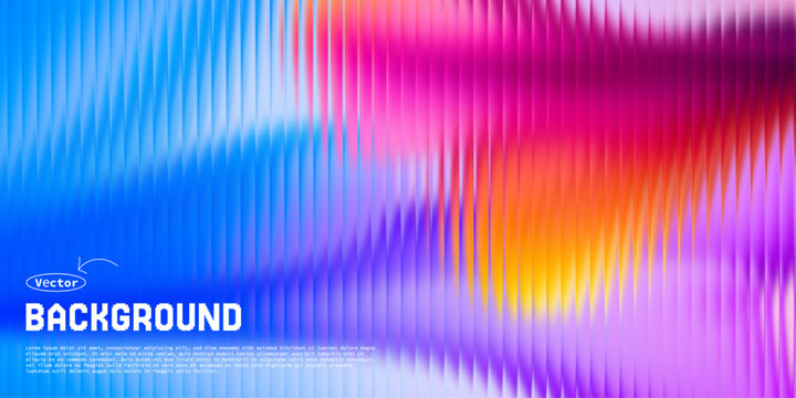 Colorful abstract background with vertical distorted wave lines gradient template wallpaper creative geometric composition backdrop