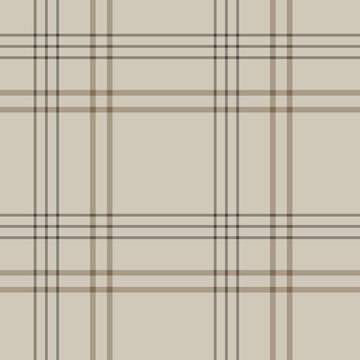 Seamless Beige Check with Unevenly Spaced Triple and Double Lines