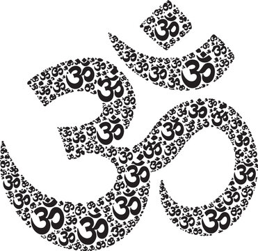 Hindu om sign made of om high resolution vector design.