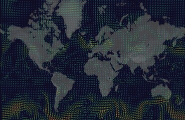 Global wind weather map concept - arrows © Oană Liviu