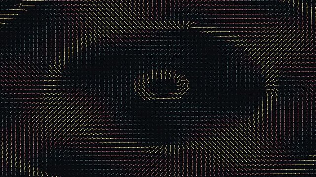 Coral Aqua Quantum Vector Flow Field Animation with Luminous Particle Streams and Digital Wave Patterns