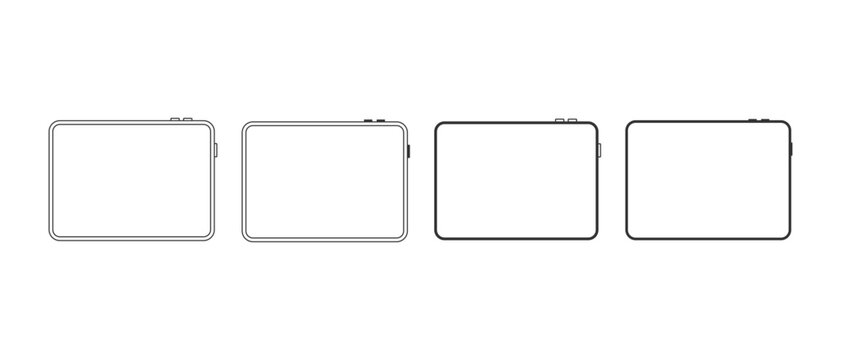 Frame Folded New Mobile Phone Mockup. Foldable Smartphone Screen Vector Illustration