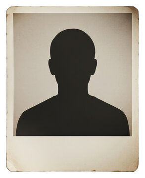 Silhouette Portrait of a Person in a Vintage Frame.