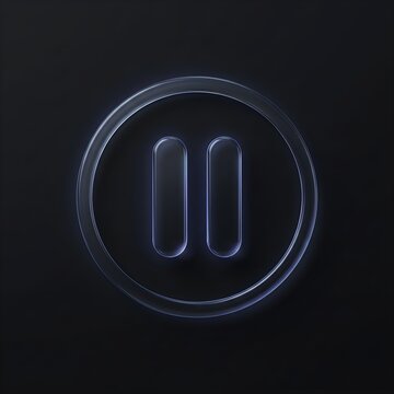 Glass UI Pause Icon 