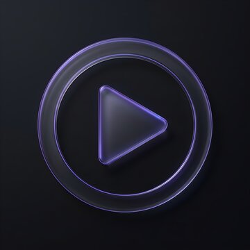 Glass UI Play Icon