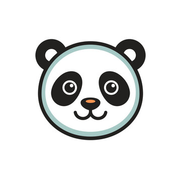 Cute panda face vector illustration cartoon animal mascot