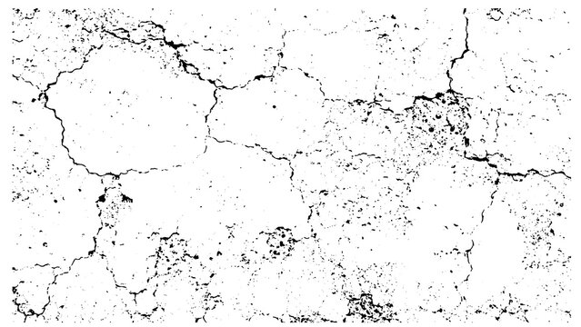 Heavy cracked asphalt or dry mud grunge vector texture