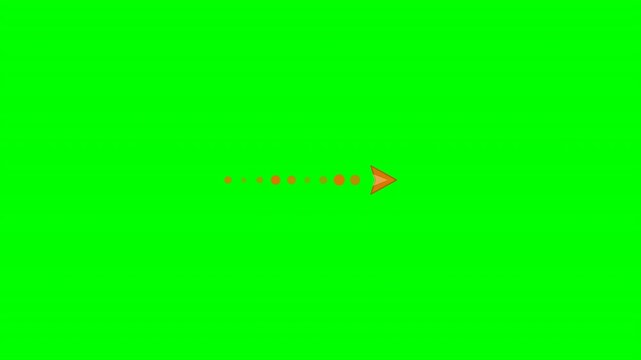 Staccato Dotted Arrow Green Screen Animation