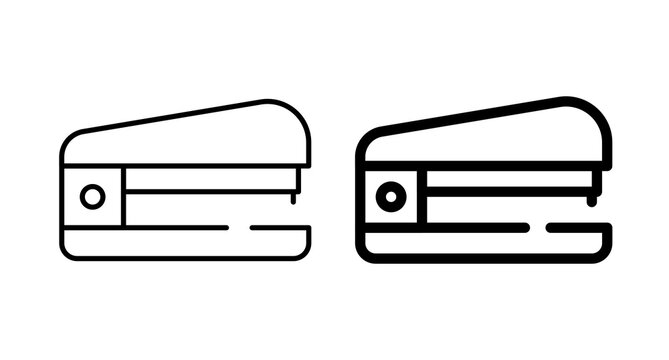 Black stapler icon isolated on a white background for office supplies