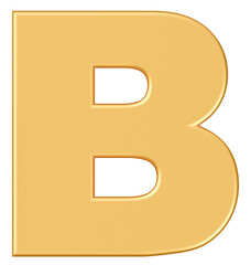 3D素材_アルファベット_B_黄色 © 四ッ谷