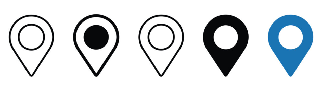 Location Pin Icon illustrating a simple map pointer for travel applications, location tracking, geotagging, route planning, and digital maps, vector, designs