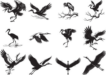 Fototapeta premium Crane Design Decorative