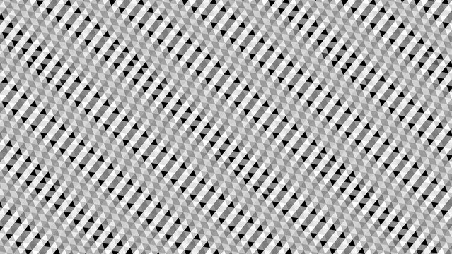 Repetitive geometric triangle pattern with diagonal rows in grayscale