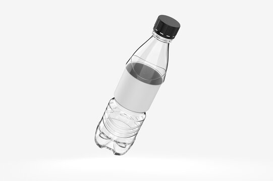 PET plastic bottle isolated on a clean white background. 3d illustration
