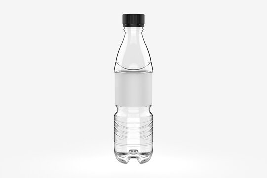 PET plastic bottle isolated on a clean white background. 3d illustration