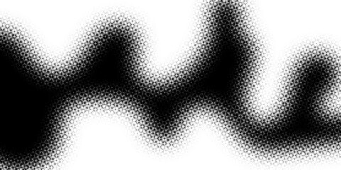 Abstract Grayscale Halftone Dot Clusters with Soft Blurry Edges on White Background for Modern Designs Vector. Grainy abstract gradient background, black and white stipple texture. Monochrome grunge b © NoOne