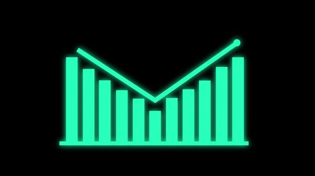 Professional Business Growth Chart Animation with KPI Analytics
