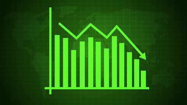 Financial Growth Trend Animation with Positive Revenue Indicators