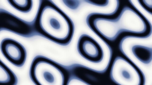 Seamless loop of black liquid mercury waves morphing on white background