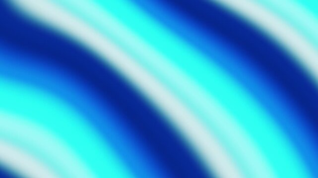 Seamless loop of soft cyan and blue silk bands flowing in close up