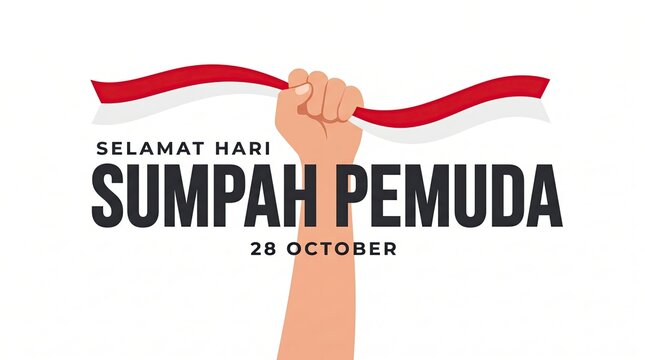 Prompt give me unicuq selamat hari sumpah pemuda greeting card