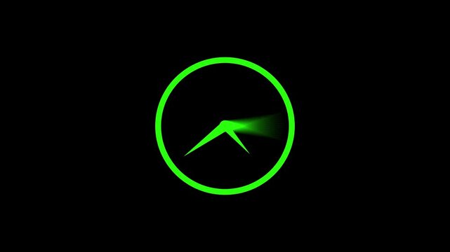 Analog Clock Face Animation with Precise Time Tracking Movement