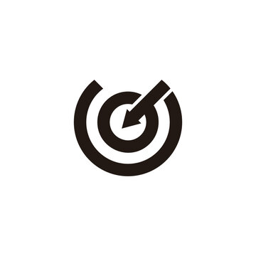 arrow target button cursor logo vector