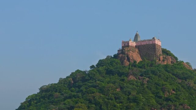 Thirukalukundram Arulmigu Sri Vedhagiriswarar Temple near chengalpattu, also known as Kazhugu koil or Eagle temple. famous shiva temple in Tamil Nadu, one at foot-hill and the other at top hill temple