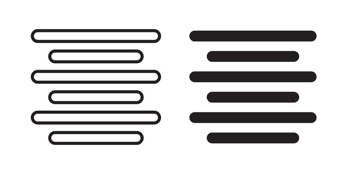 Align center icon flat outline in black