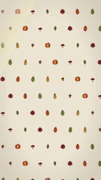 Abstract Pattern of Various Colorful Seeds Arranged Neatly on a Light Cream Background.
