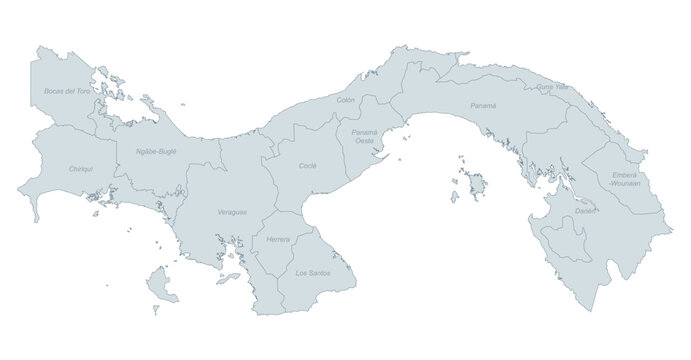 Political Map of Panama - Administrative Divisions