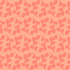 Seamless abstract coral pattern wallpaper with geometric, twisted floral motifs © Anastasiia