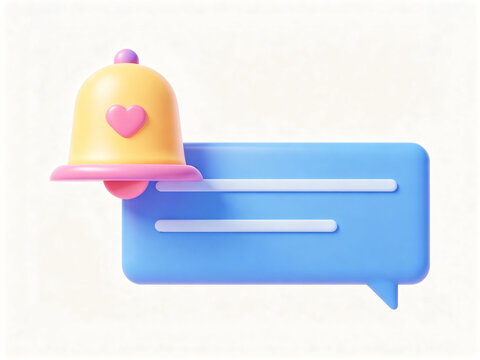 3D illustration of announcements and news being published