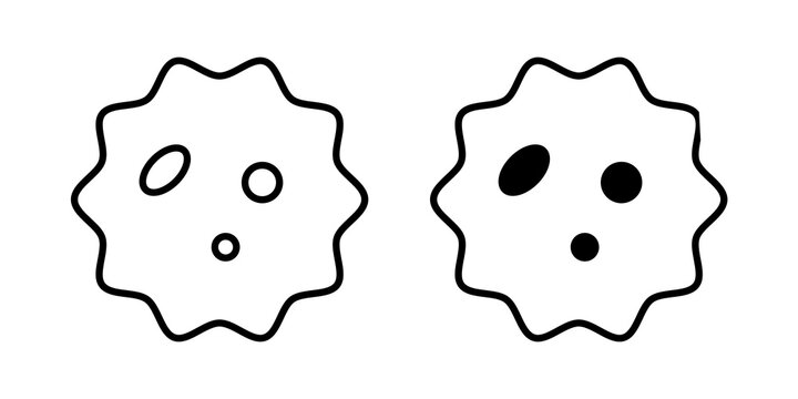 White blood cell icon flat outline in black