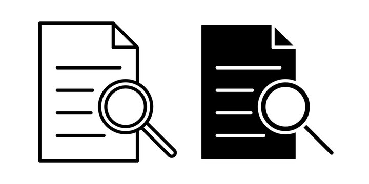 Case studies icon flat outline in black
