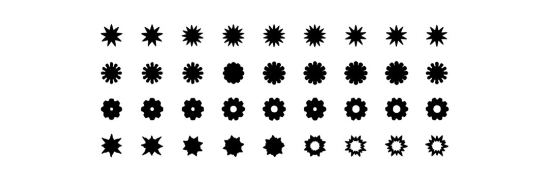 Abstract Ideogram Symbol Line Icons Set, Minimalist Design Elements. Graphic Design, Vector Illustration