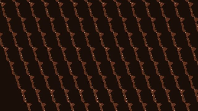 High Precision Classic Sogan Brown Parang Batik Pattern Drift for Cultural Heritage Background System for Advanced Production