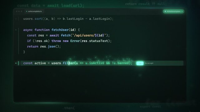 Source Code Editor With AI Autocomplete Ghost Text And Programming Syntax Loop